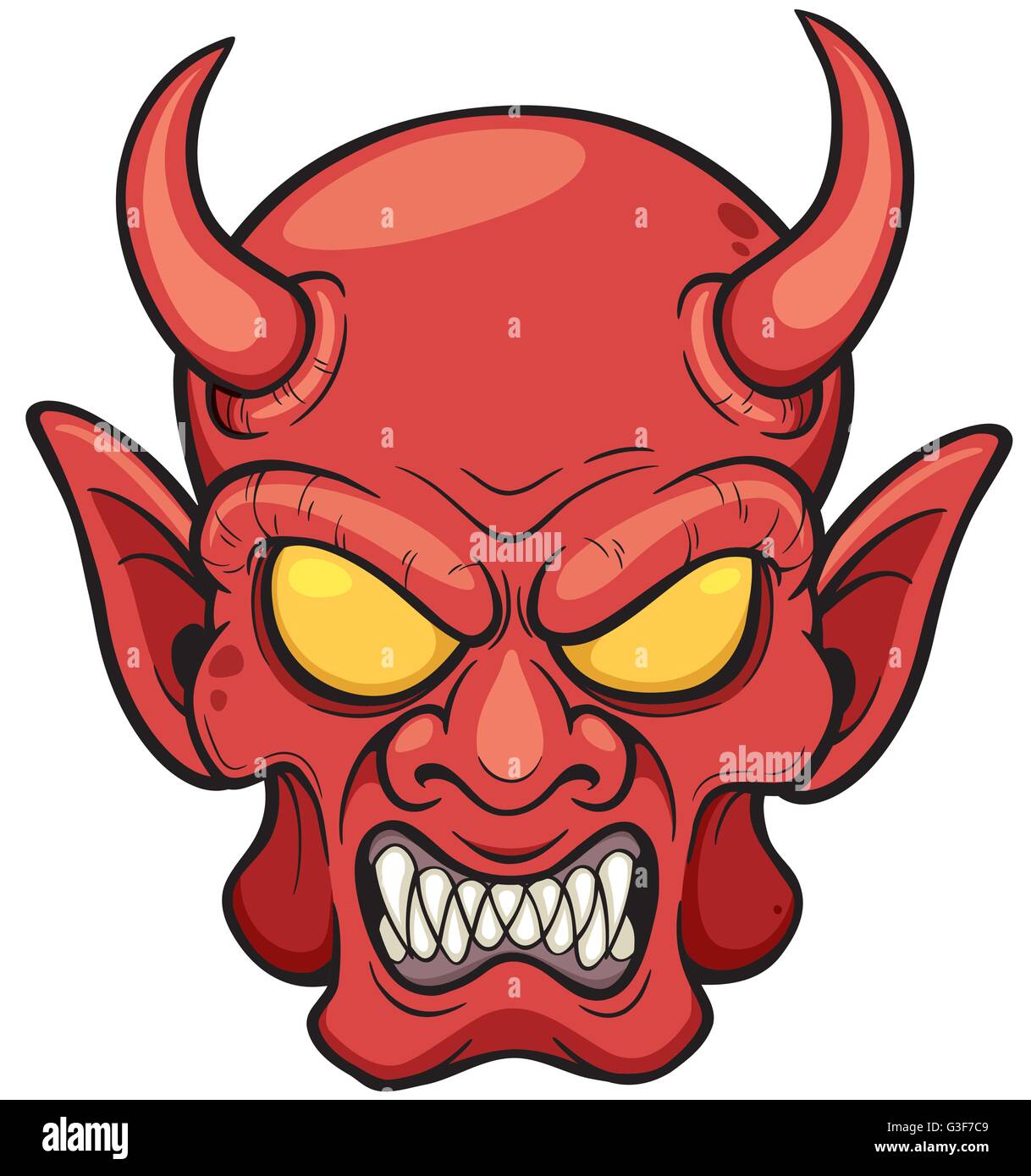 Illustration Vecteur de Cartoon Devil face Illustration de Vecteur