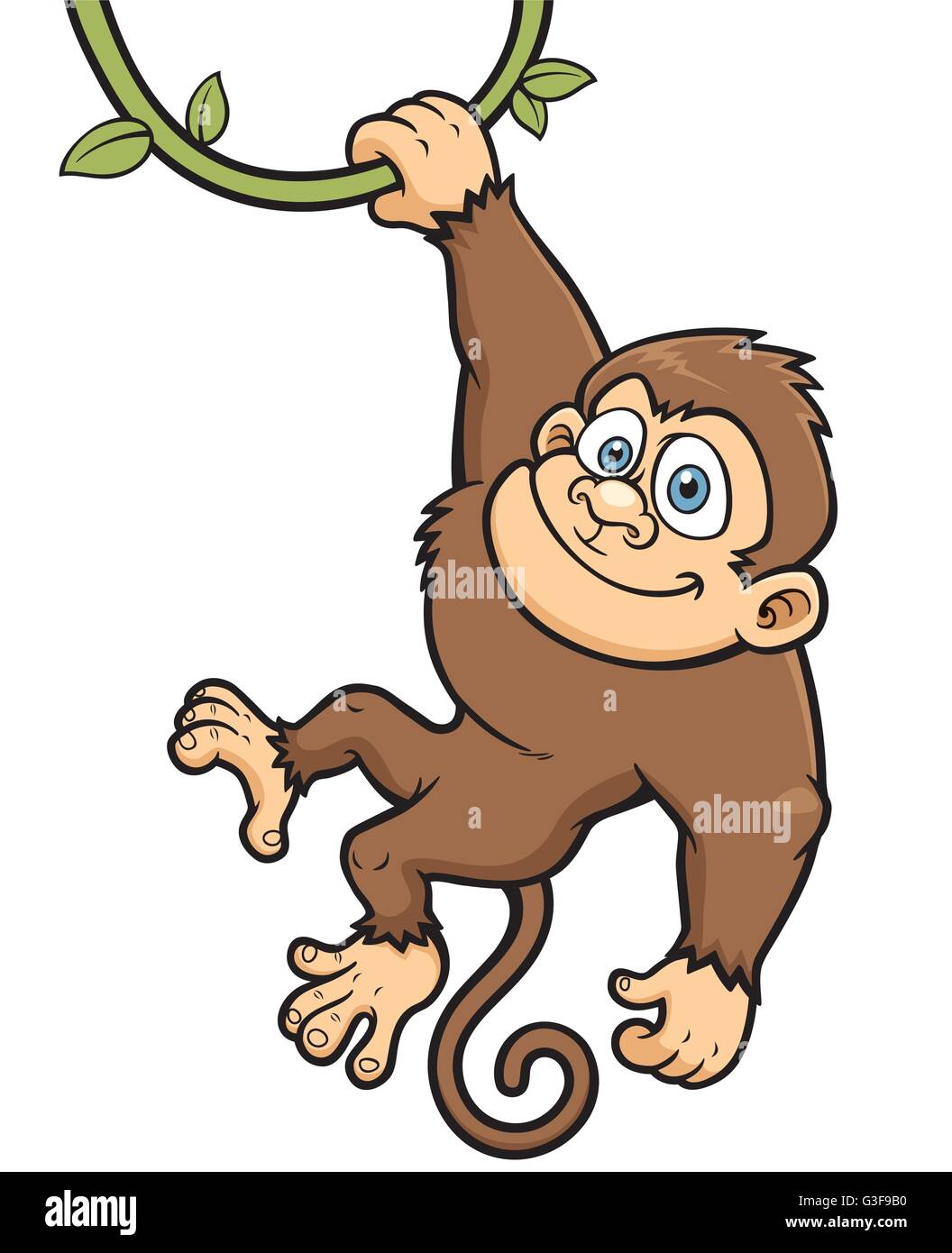 Singe De Dessin Anime De Vecteur Banque D Image Et Photos Alamy