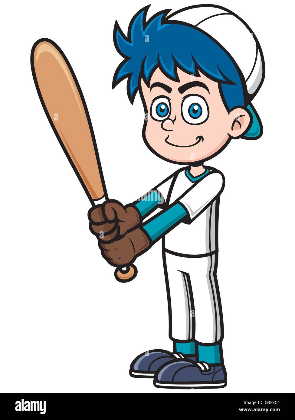 Cartoon Vector illustration de joueur de baseball Illustration de Vecteur