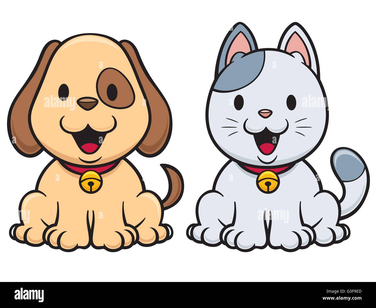 Dog and cat cartoon Banque de photographies et d’images à haute ...