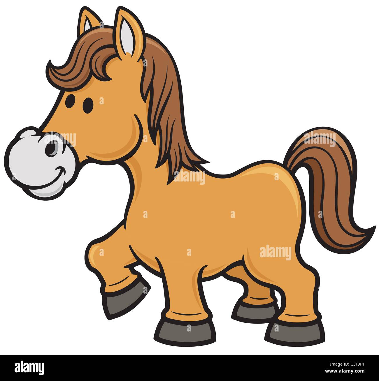 Illustration Vecteur de dessin animé cheval Illustration de Vecteur