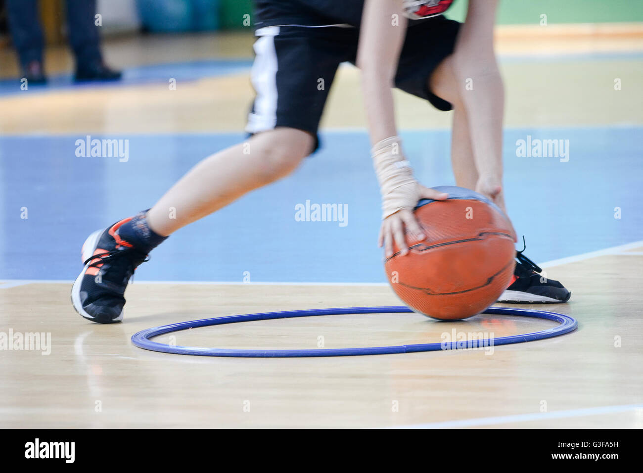 La formation pour le jeu de basket-ball Banque D'Images