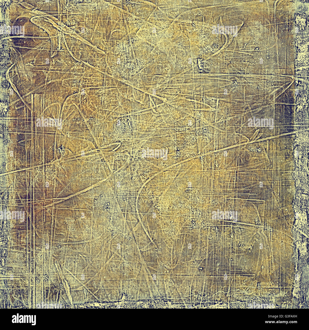 Grunge fond pour un style vintage créateur de l'affiche. Avec différents motifs couleur : jaune (beige) ; Brown ; gris Banque D'Images