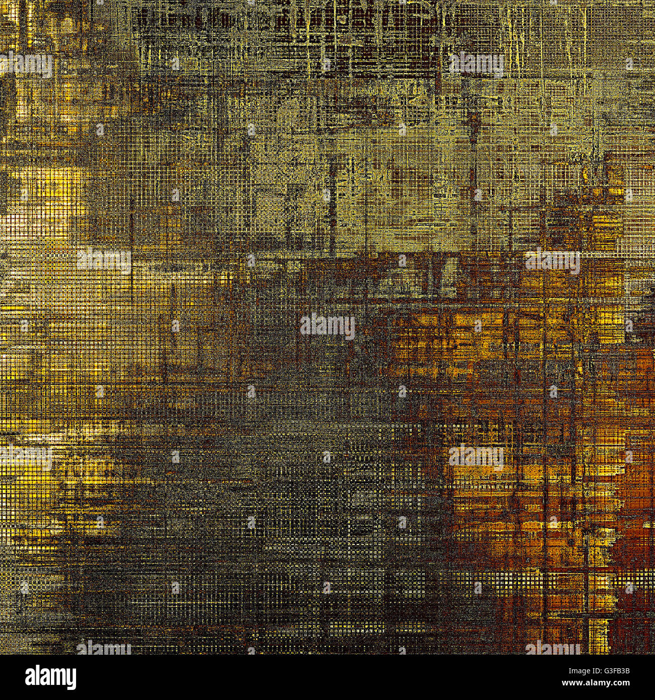 Grunge fond pour un style vintage créateur de l'affiche. Avec différents motifs couleur : jaune (beige) ; Brown ; gris ; noir Banque D'Images