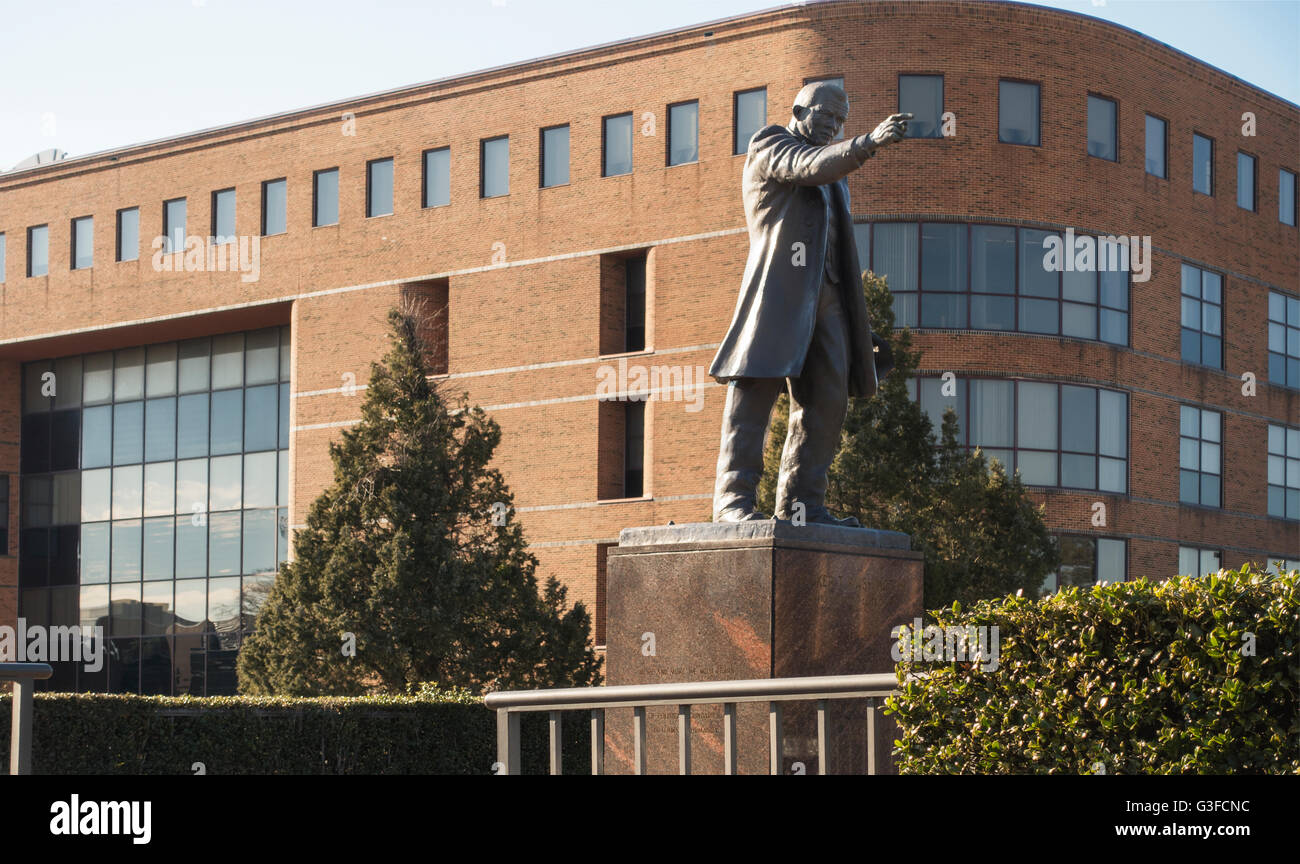 Booker T Washington statue Hampton University Banque D'Images