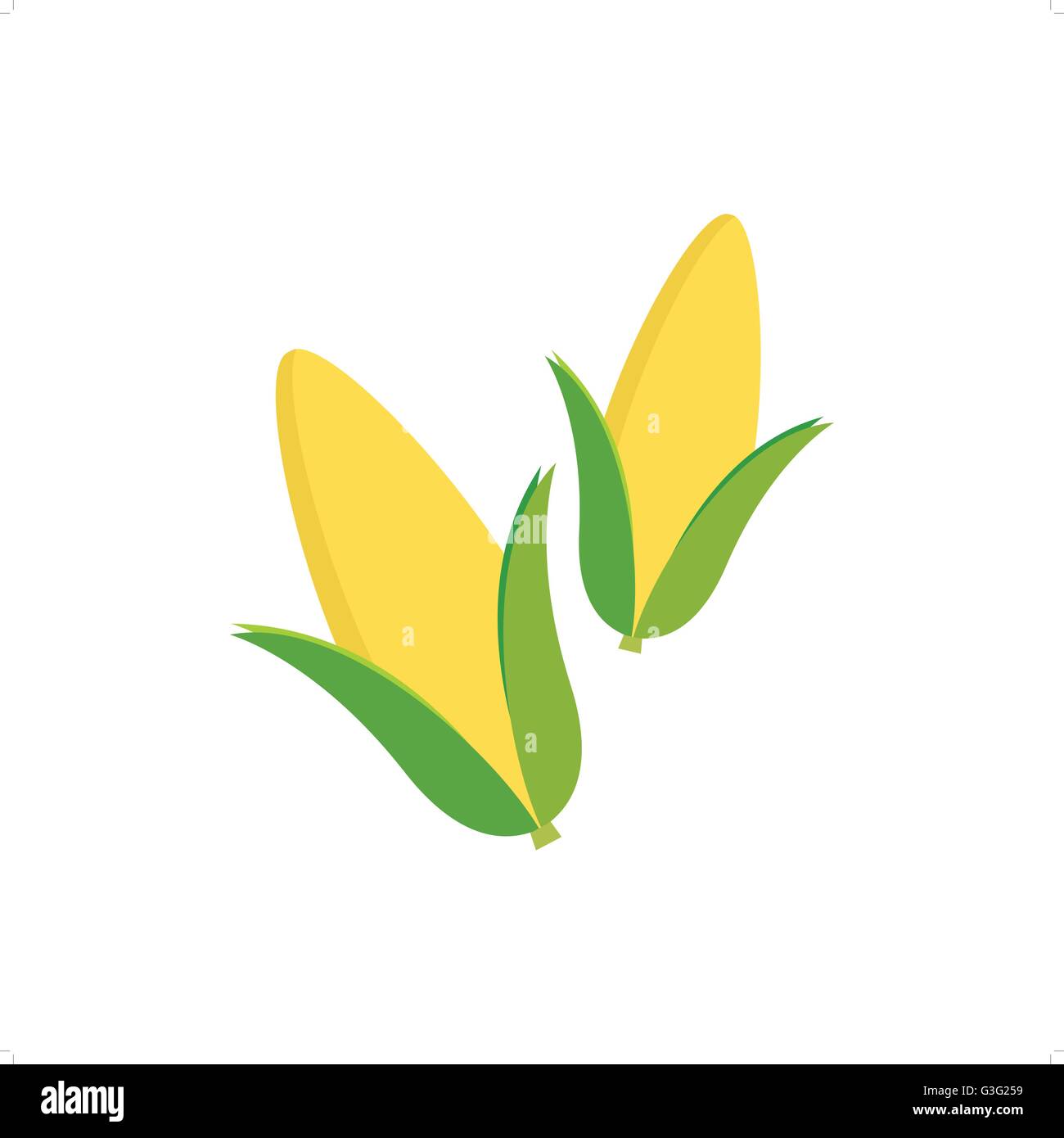 Des épis de maïs / Maïs doux avec des feuilles, sur fond transparent, télévision graphic vector illustration. & Scalabl entièrement réglable Illustration de Vecteur