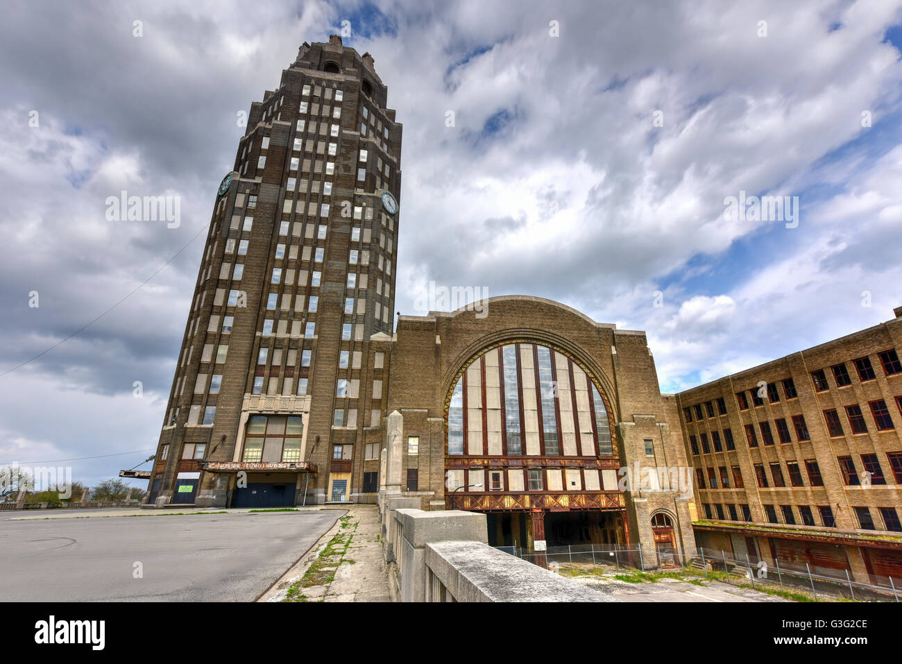 Buffalo Central Terminal est une ancienne gare ferroviaire de Buffalo, New York. Les 17 étages de style Art déco a été actif à partir de la gare Banque D'Images
