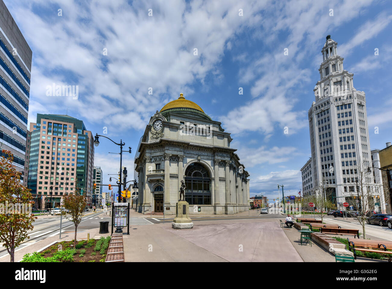 Buffalo, New York - Mai 8, 2016 : La Banque d'épargne de Buffalo est un bâtiment néoclassique, Beaux-"Arts Direction générale de la banque de style immeuble situé au Banque D'Images