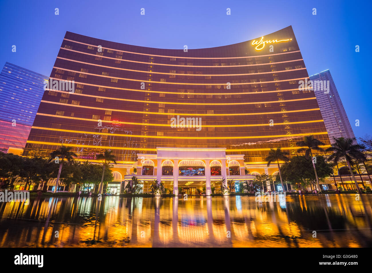 Macao, Chine - le 12 mars 2016 : Wynn Macau est un luxueux resort intégré dans la péninsule de Macao, Macao, Chine, offrant des jeux de l'combin Banque D'Images