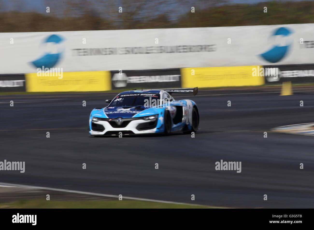 Kevin Magnussen essayer de battre le record de piste à Jyllandsringen au Danemark dans sa Renault L.R. 01 Banque D'Images