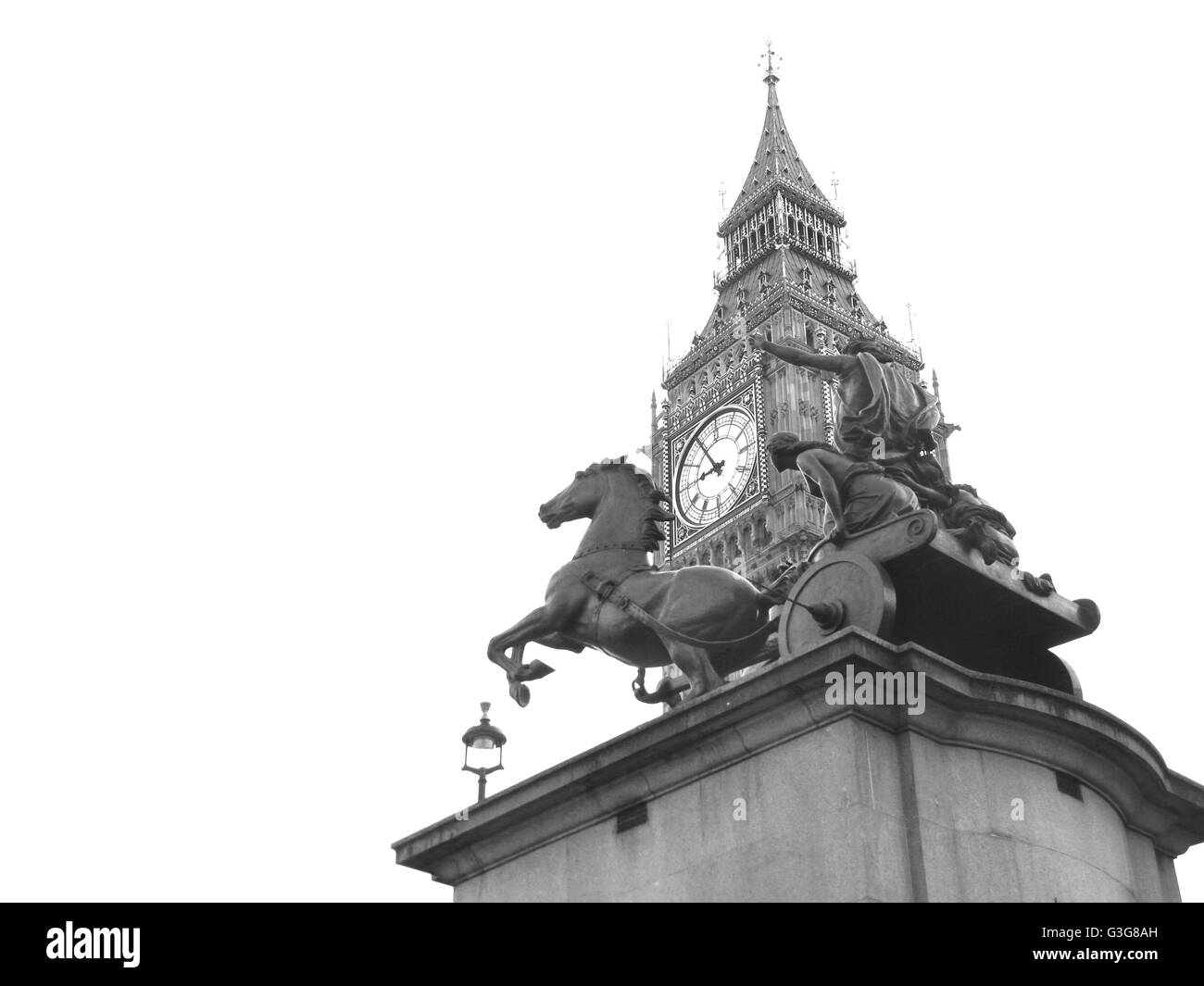 Statue de Boudicca près de Westminster Bridge, London, UK Banque D'Images