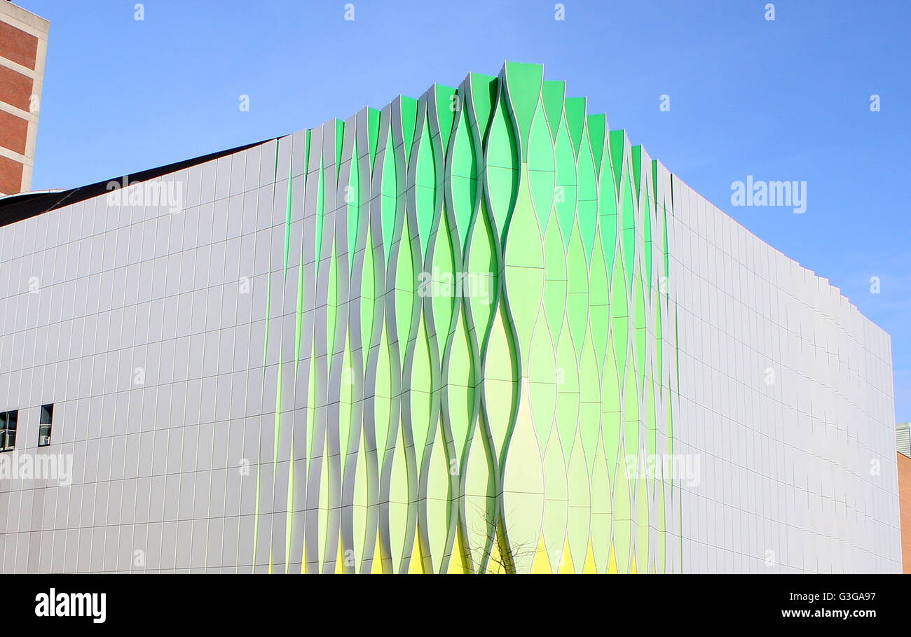 Laboratoire de recherche conçu par UNStudio (Ben van Berkel - 2008), l'hôpital UMCG campus, Groningen, Pays-Bas Banque D'Images