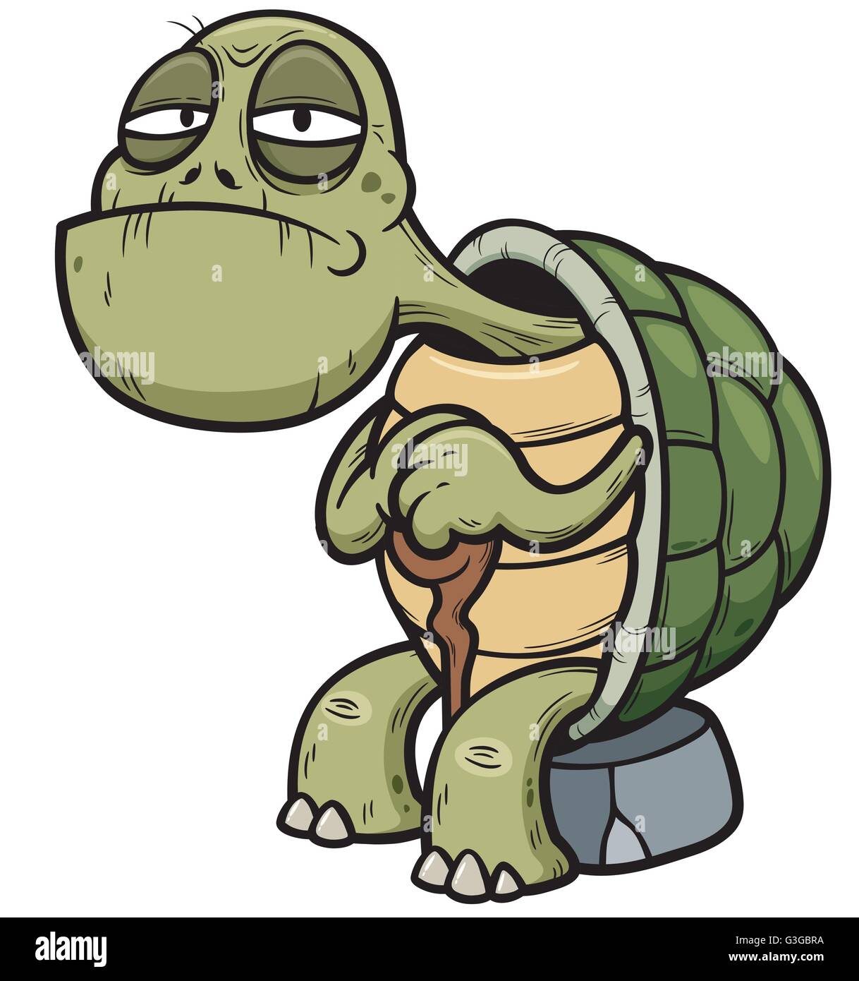 Cartoon Vector illustration de tortue vieux Illustration de Vecteur