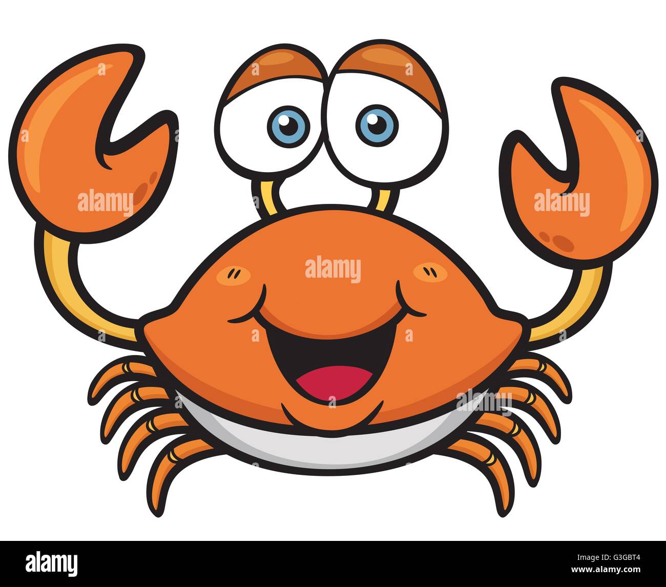 Vector illustration de crabe Cartoon Illustration de Vecteur