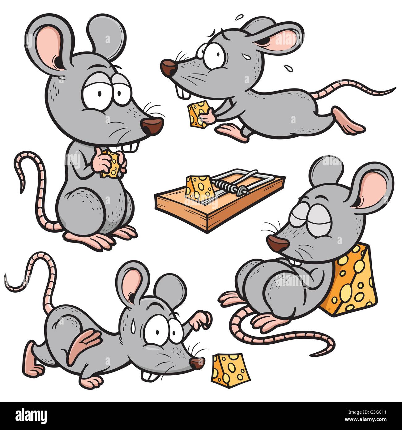 Cartoon Vector illustration de rat Illustration de Vecteur