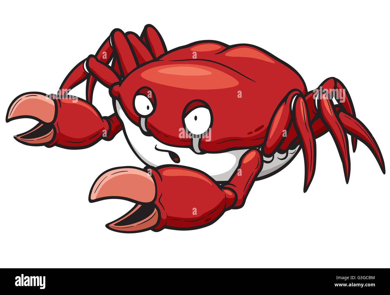 Vector illustration de crabe Cartoon Illustration de Vecteur