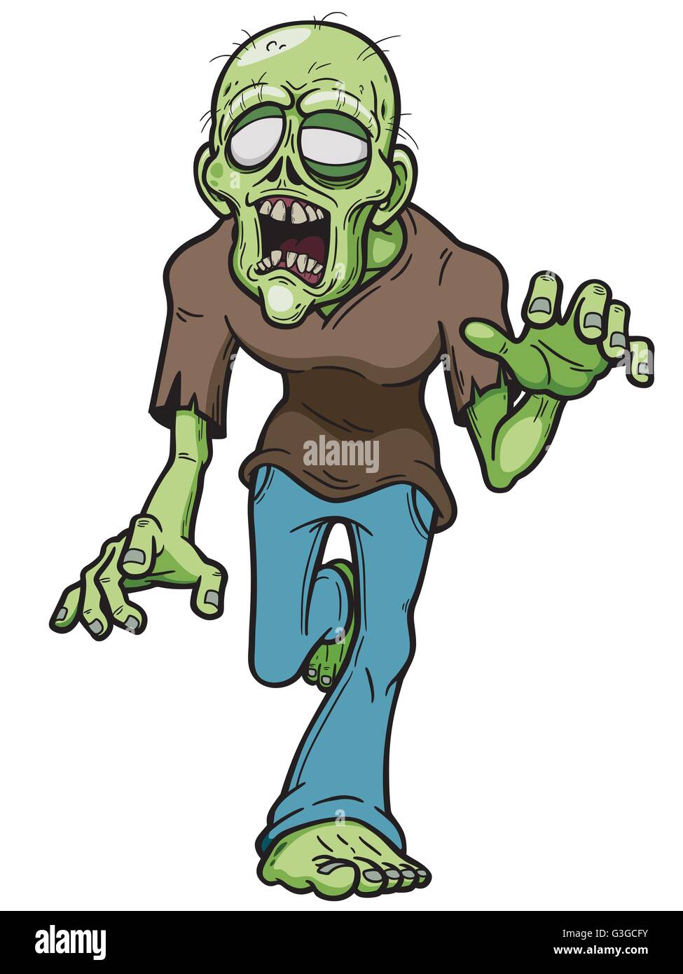 Vector illustration de zombie Cartoon Illustration de Vecteur