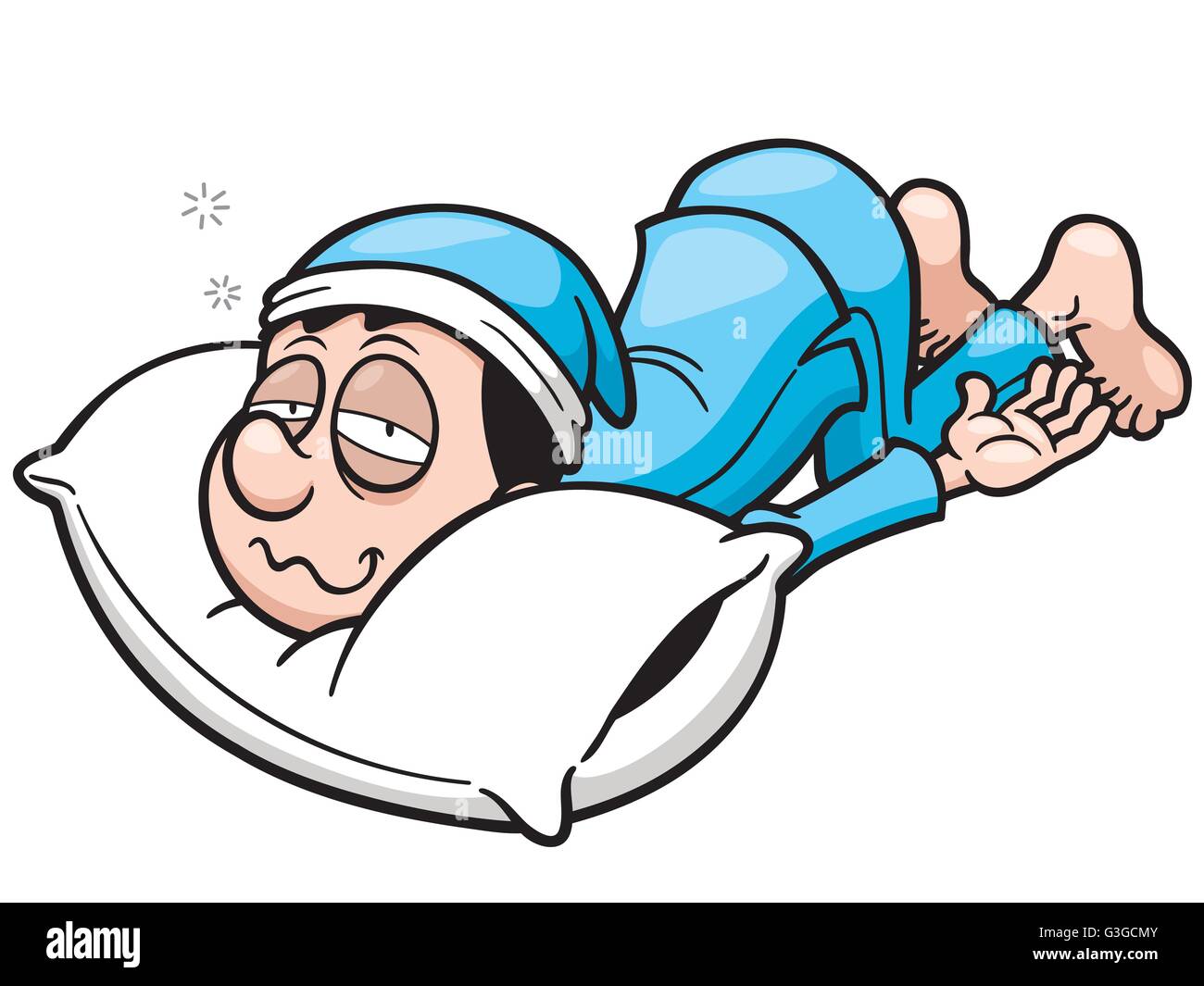 Vector illustration of man sleeping Illustration de Vecteur