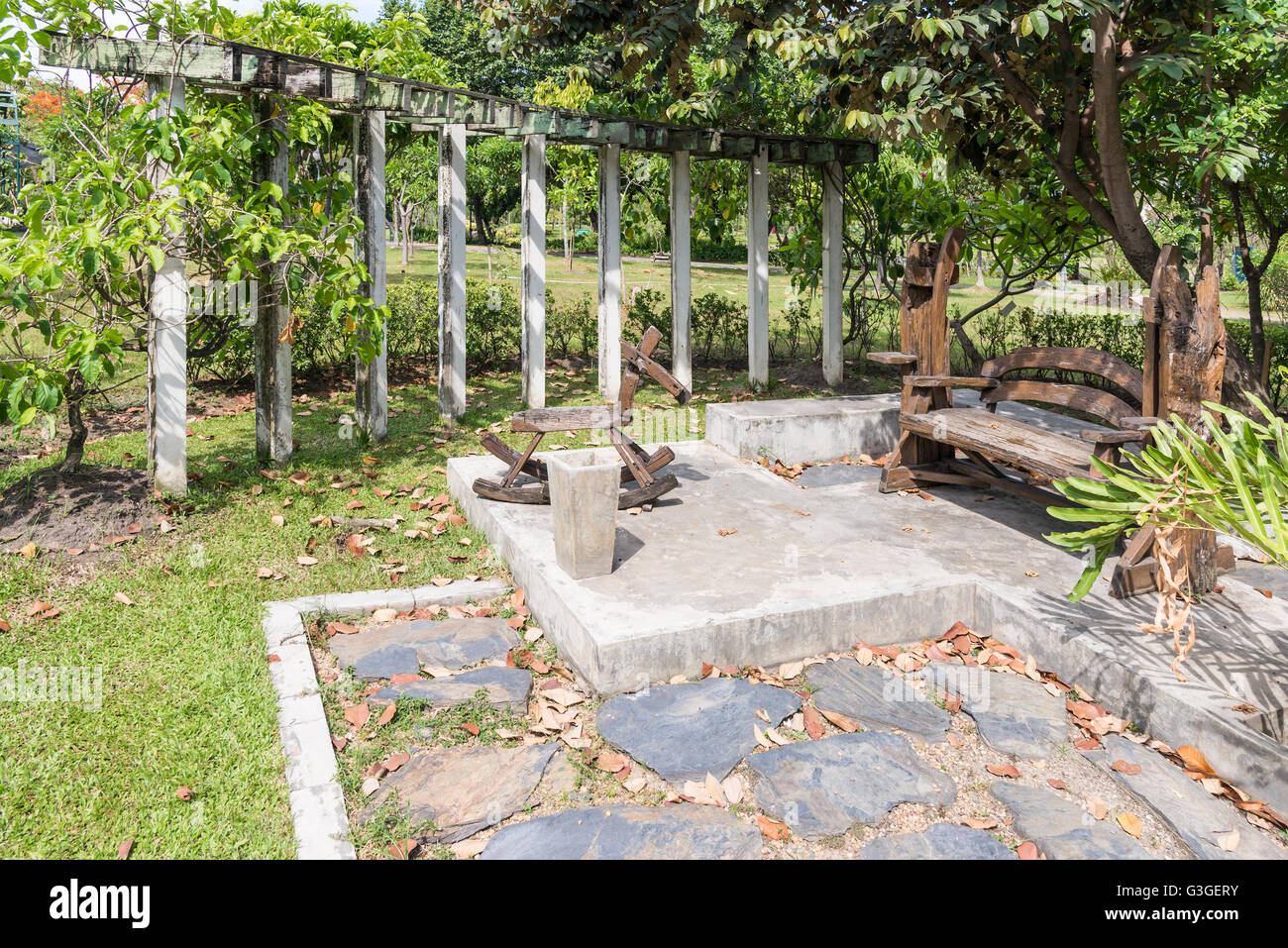 cheval bascule jardin