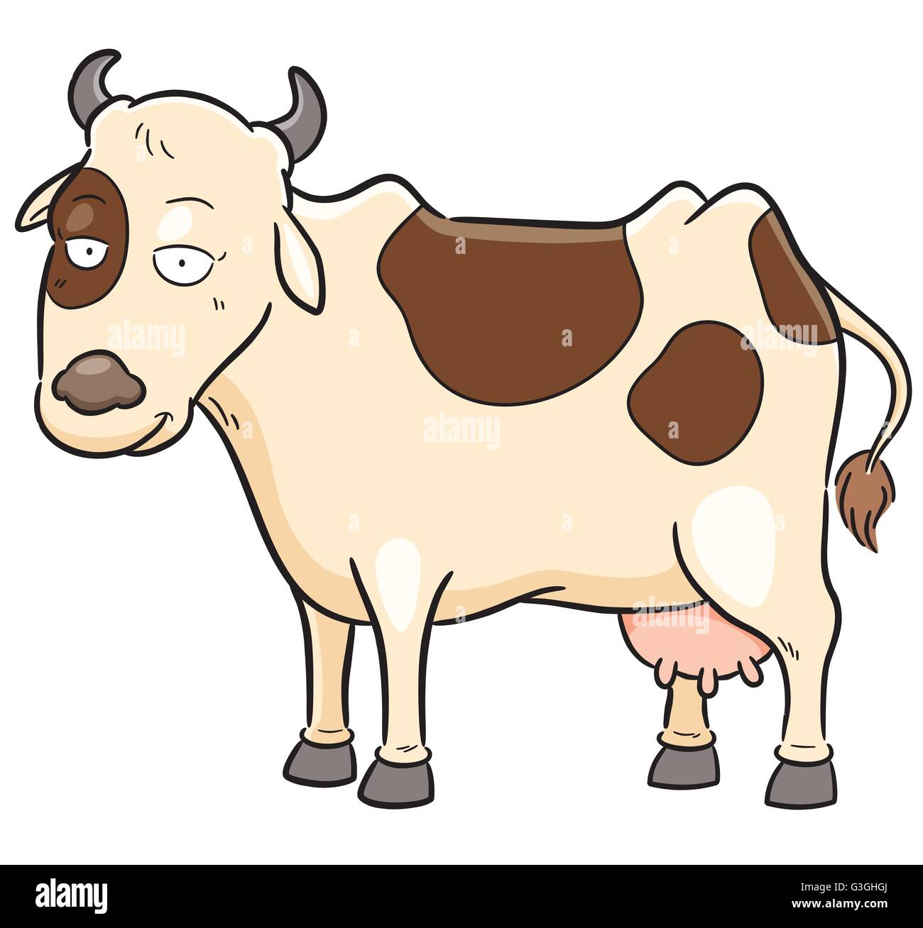 Vector illustration de vache Dessin Animé Illustration de Vecteur
