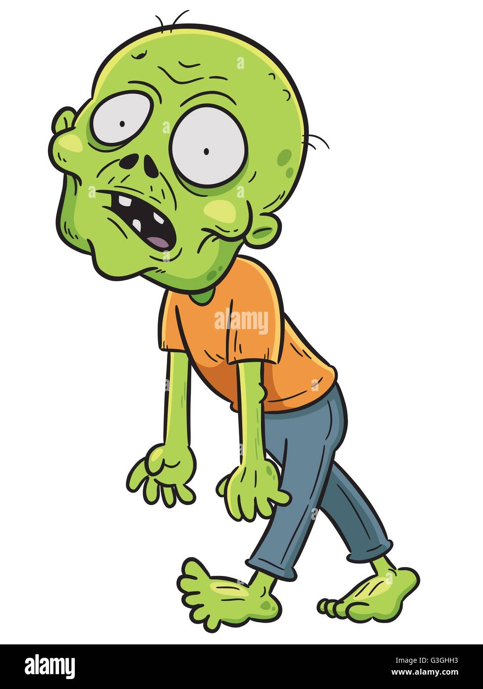 Vector illustration de zombie Cartoon Illustration de Vecteur
