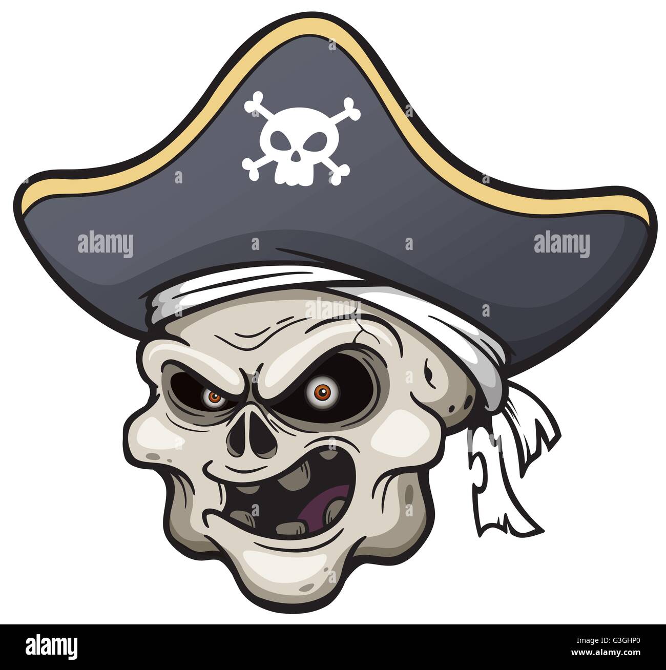 Vector illustration de crâne Pirate Illustration de Vecteur