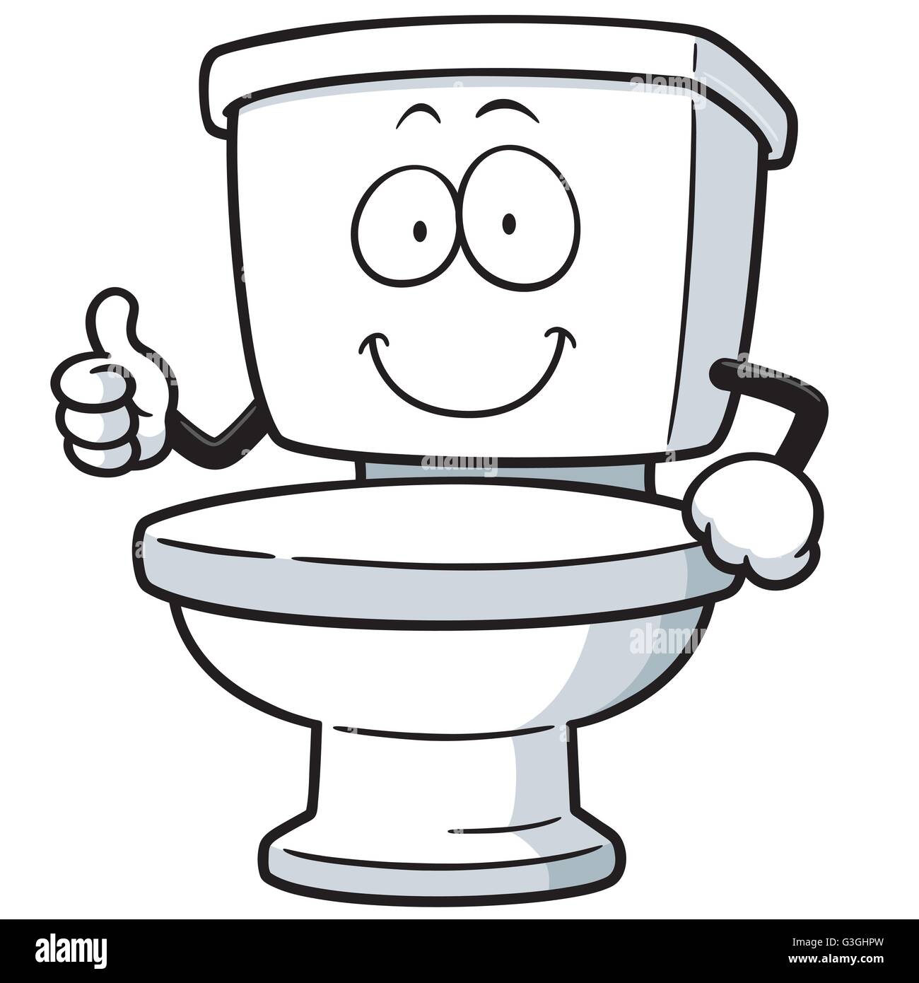 Cartoon Vector Illustration de toilettes Illustration de Vecteur