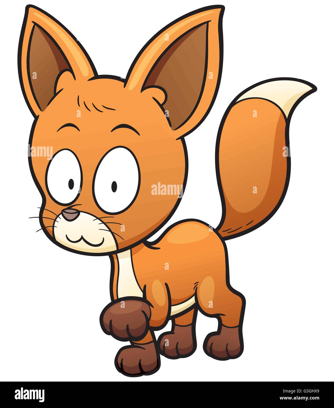 Cartoon Vector illustration de fox Illustration de Vecteur