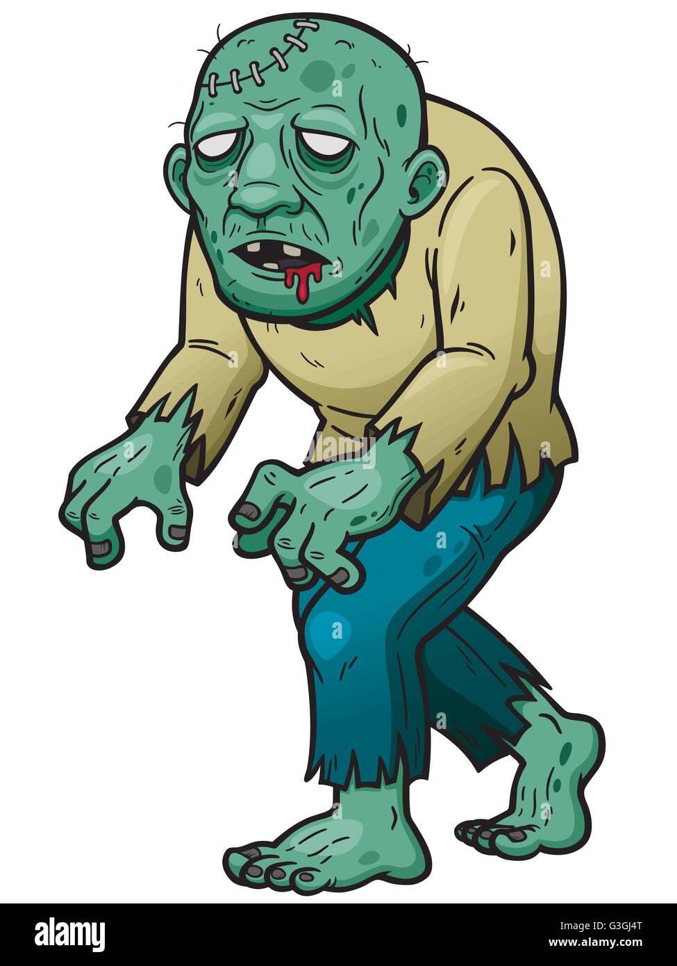 Vector illustration de Zombie Cartoon Illustration de Vecteur