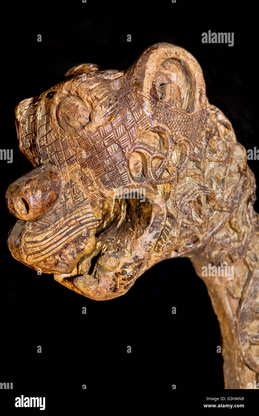 Tête d'Animal Poster Viking Ship Museum Oslo Norvège Banque D'Images