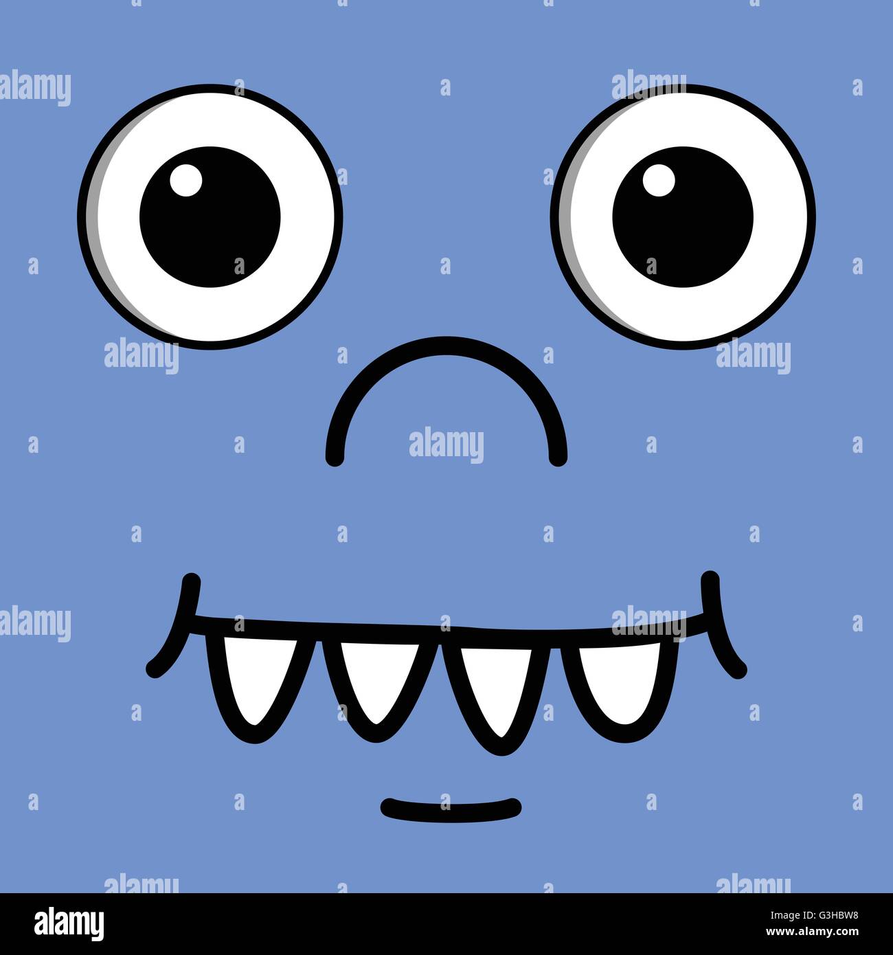 Funny Cartoon face Illustration de Vecteur