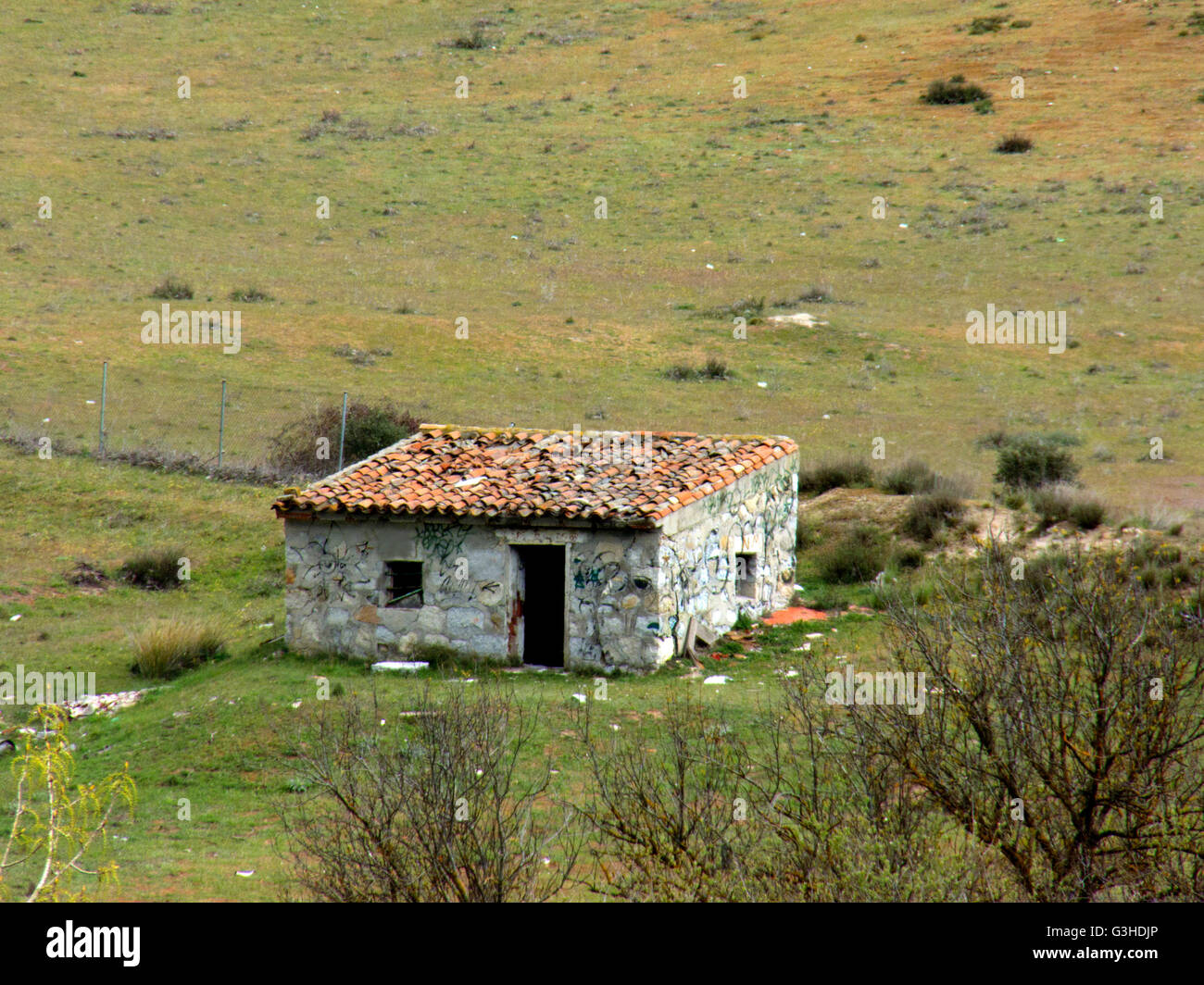 Ancienne propriété rurale et abandonnés Banque D'Images