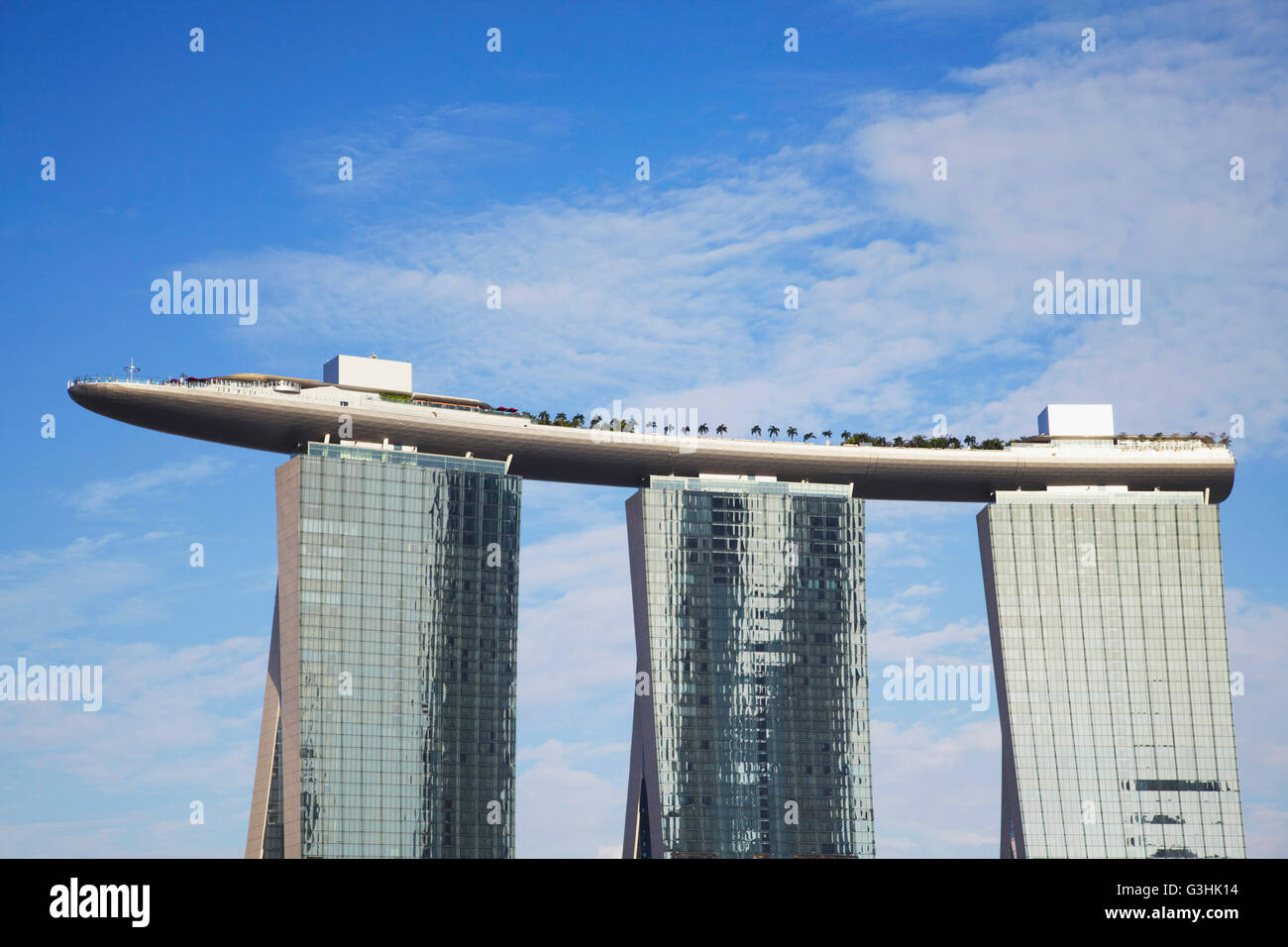 Hotel Marina Bay Sands Skypark, Singapour et Banque D'Images