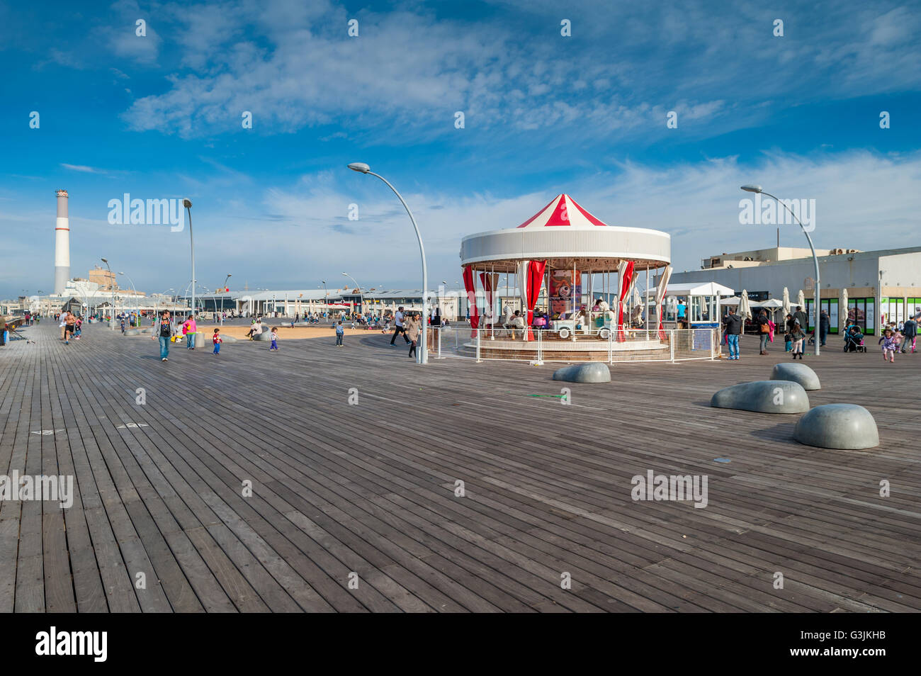 Israël, Tel Aviv, Namal - port - carrousel Banque D'Images