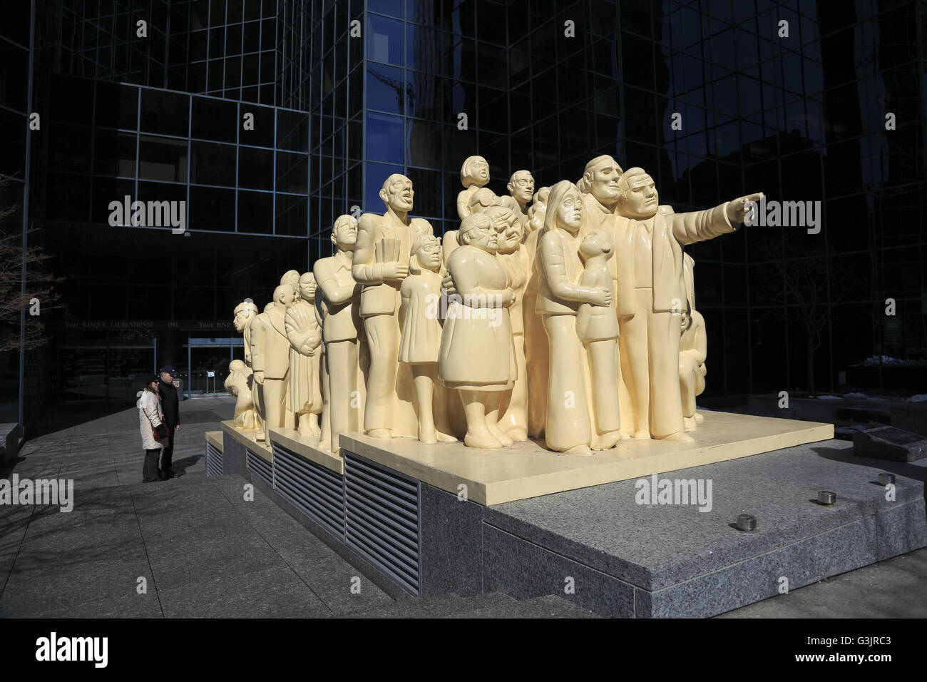 La sculpture la foule illuminée de à Montréal. Québec, Canada Banque D'Images