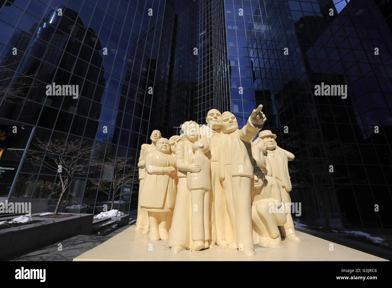 La sculpture la foule illuminée de à Montréal. Québec, Canada Banque D'Images