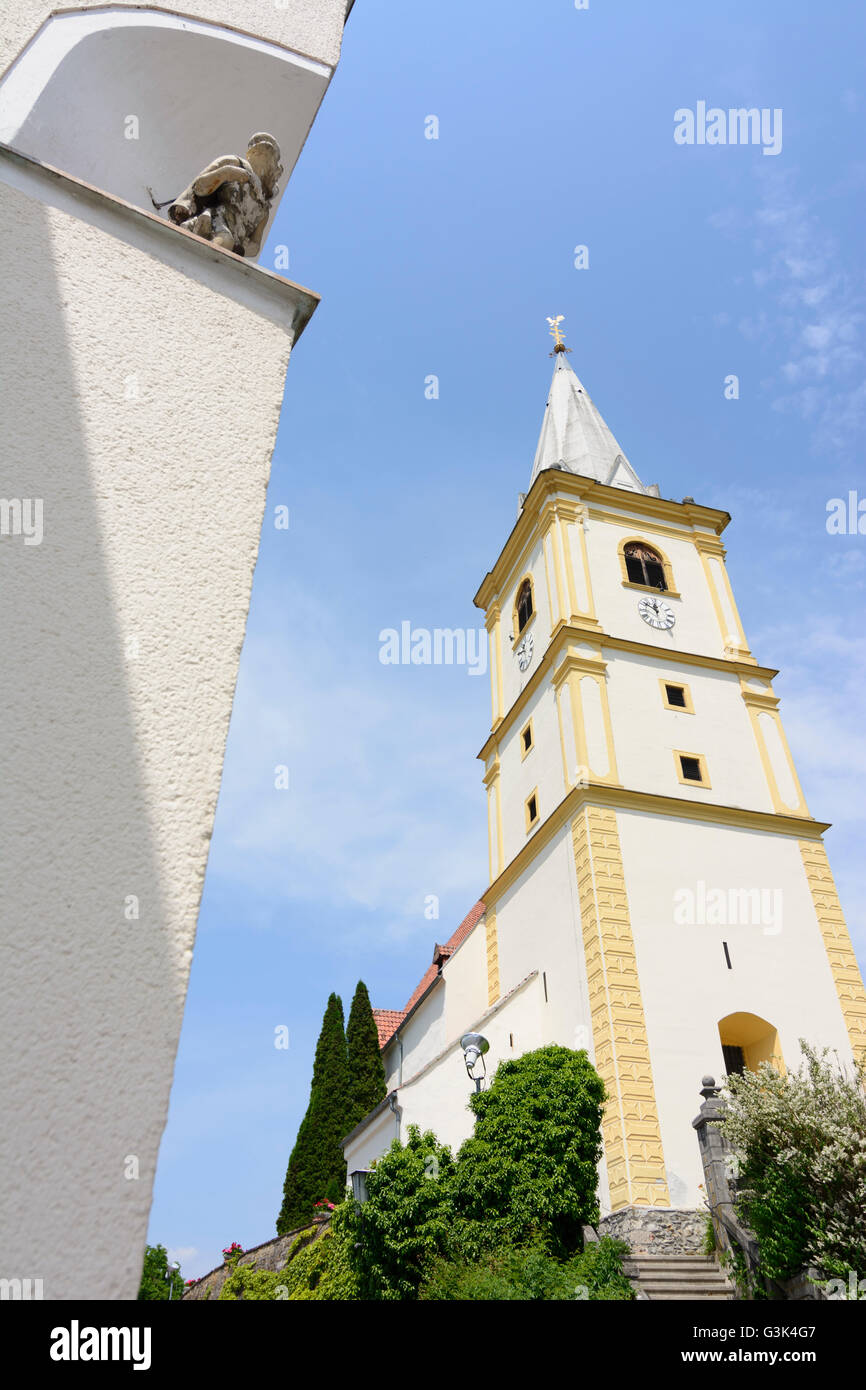 L'église fortifiée Saint Stéphane - Bucklige Welt, Autriche, Niederösterreich, Autriche, Wiener Alpen, Krumbach Banque D'Images