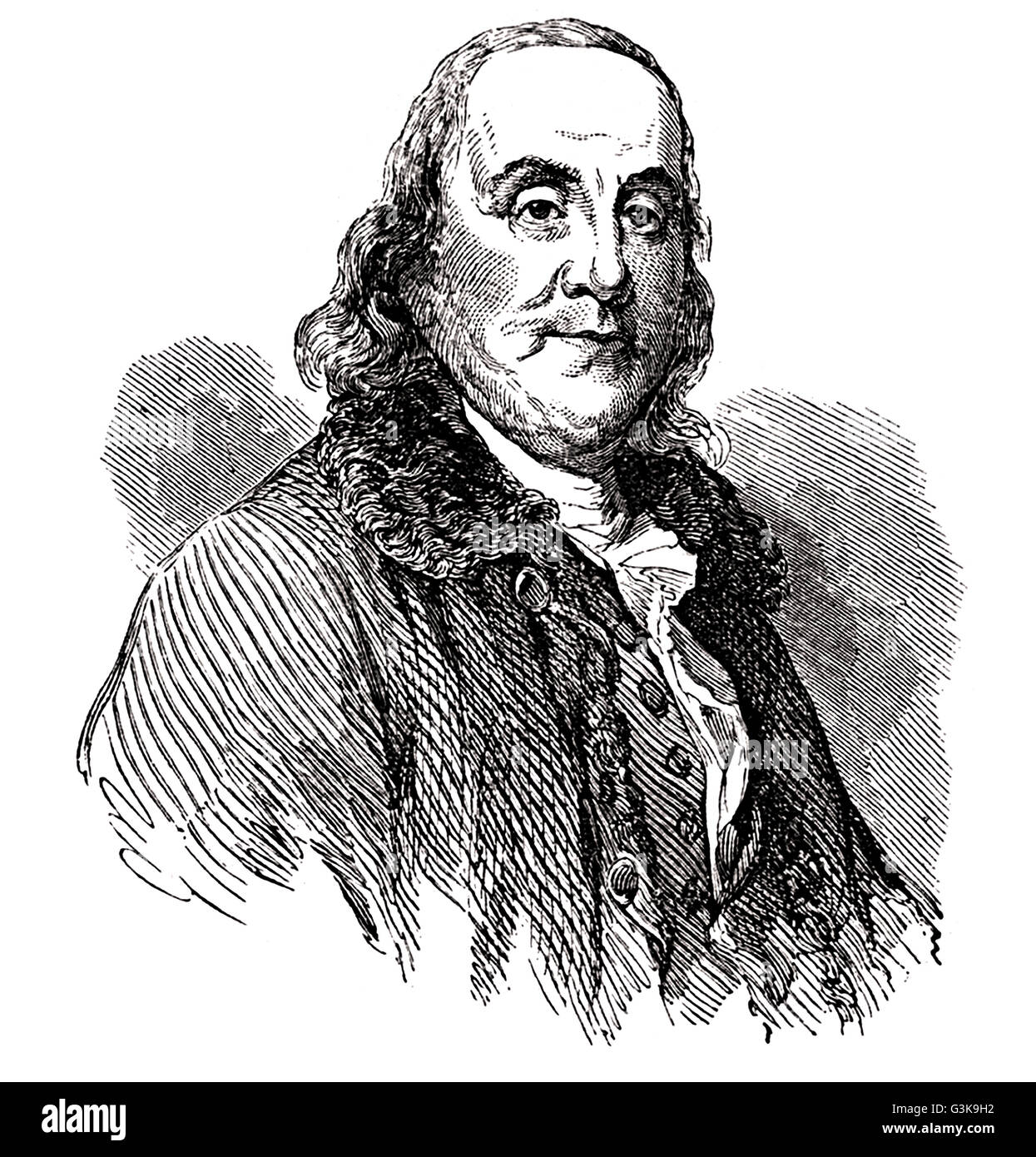 Benjamin Franklin, 1706 - 1790 Banque D'Images