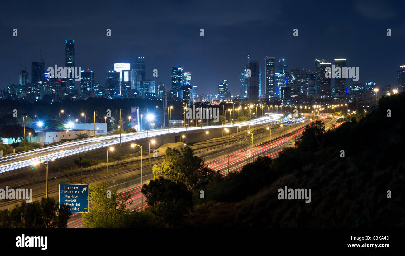 Voir l'Université de Tel Aviv, Israël Banque D'Images