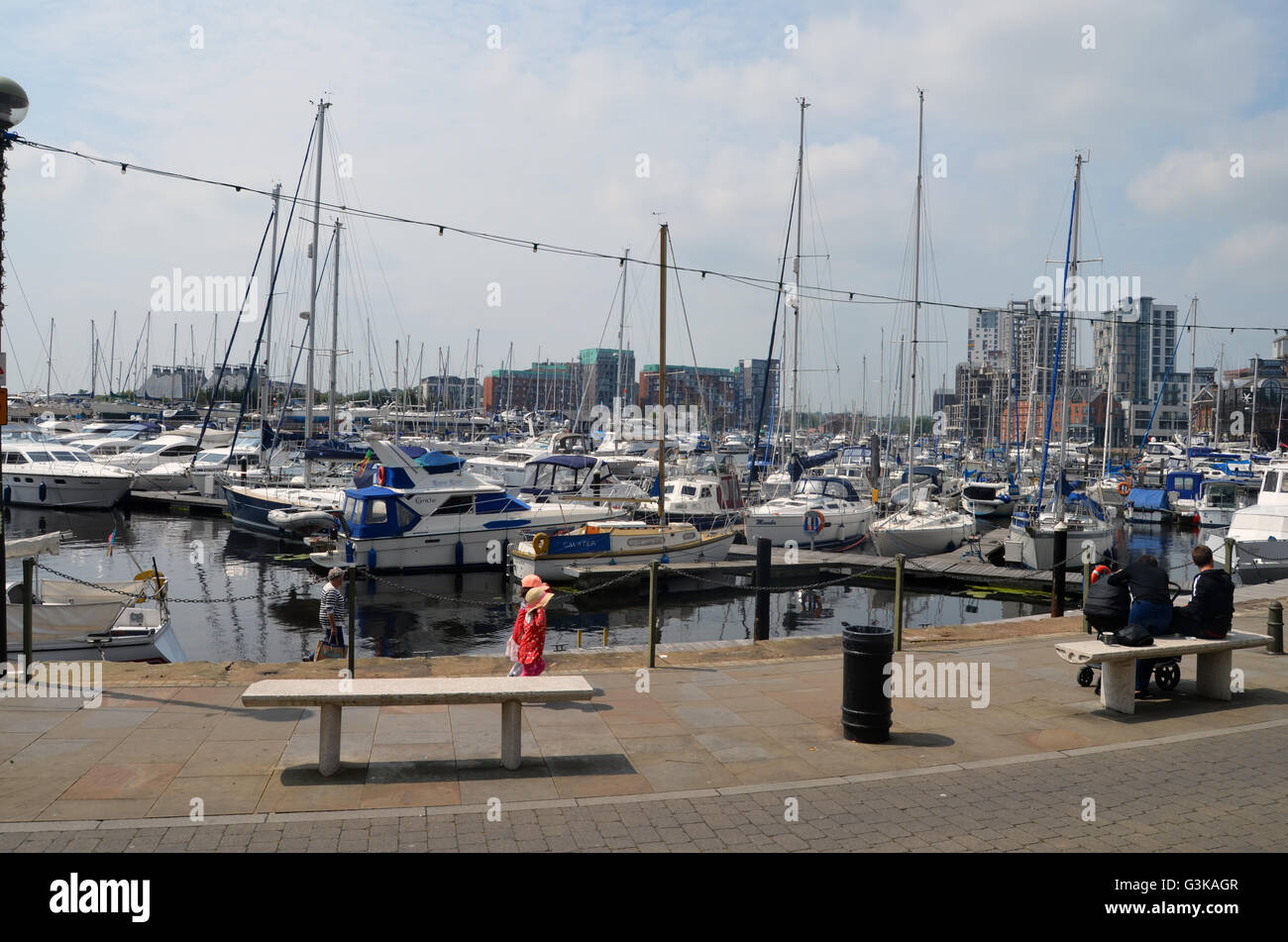 Bord de l'eau, stations d'Ipswich, Suffolk 2016 Banque D'Images