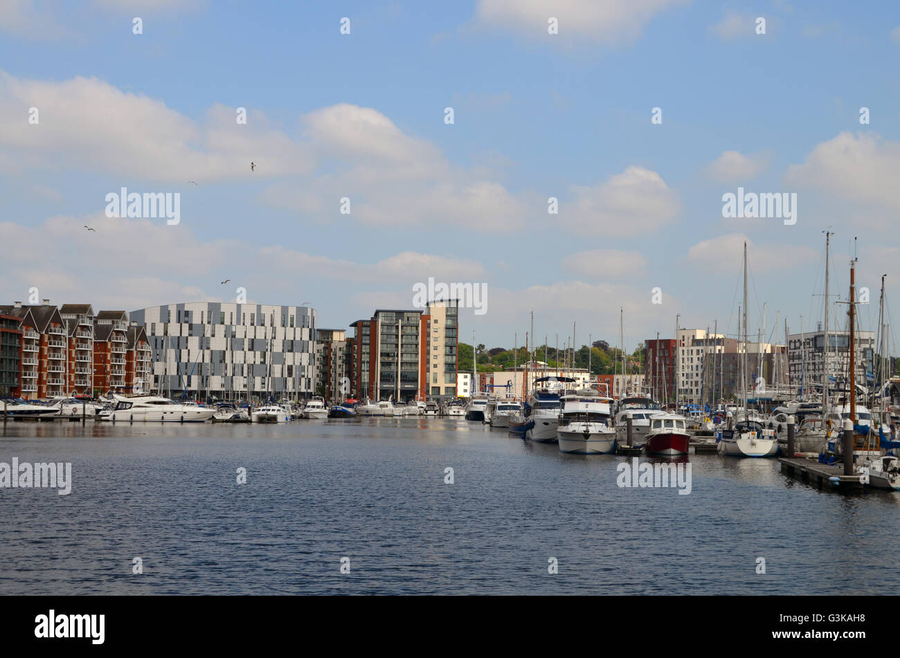 Bord de l'eau, stations d'Ipswich, Suffolk 2016 Banque D'Images