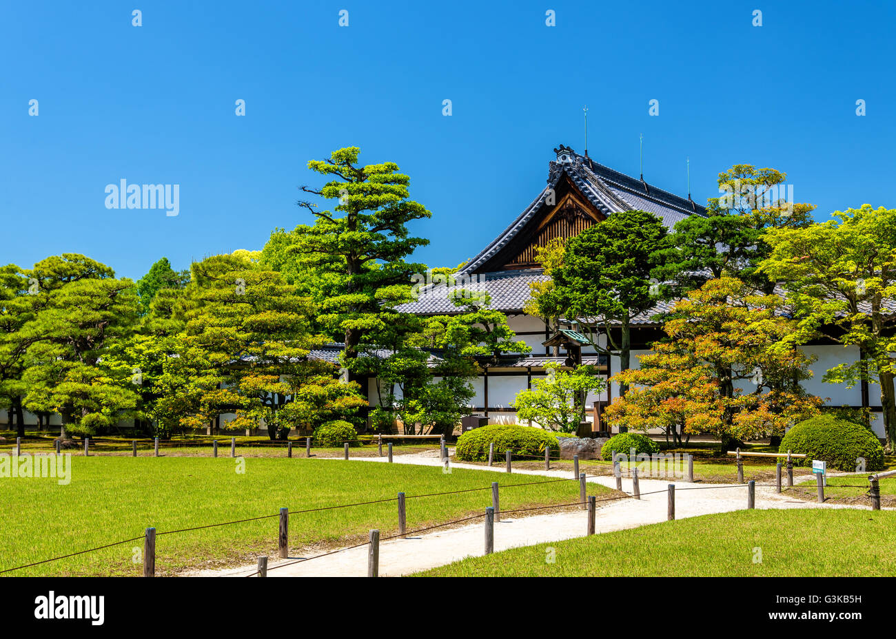 Motif du château de Nijo à Kyoto Banque D'Images
