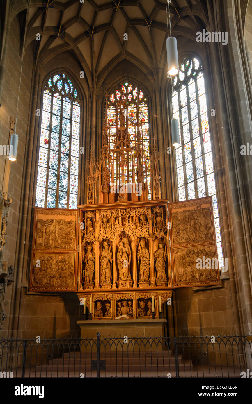 Marienaltar Kilianskirche, autel de l'église, l'Allemagne, Bade-Wurtemberg, Heilbronner Land, Heilbronn Banque D'Images