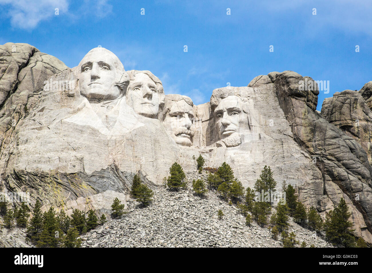 Mt Rushmore sculpture tête de 4 présidents des USA Banque D'Images