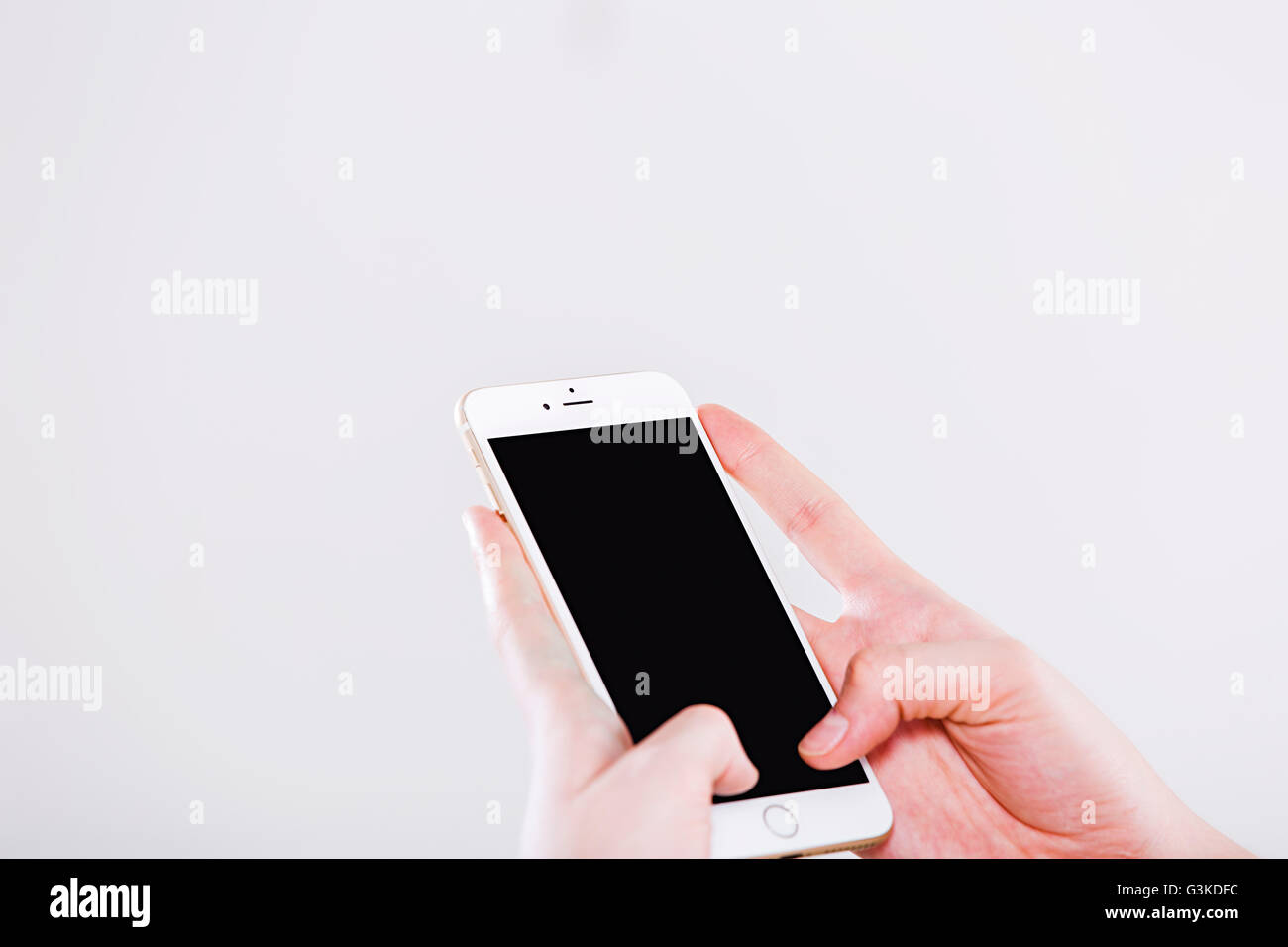 1 femme adultes Chatter Mobile Phone Banque D'Images