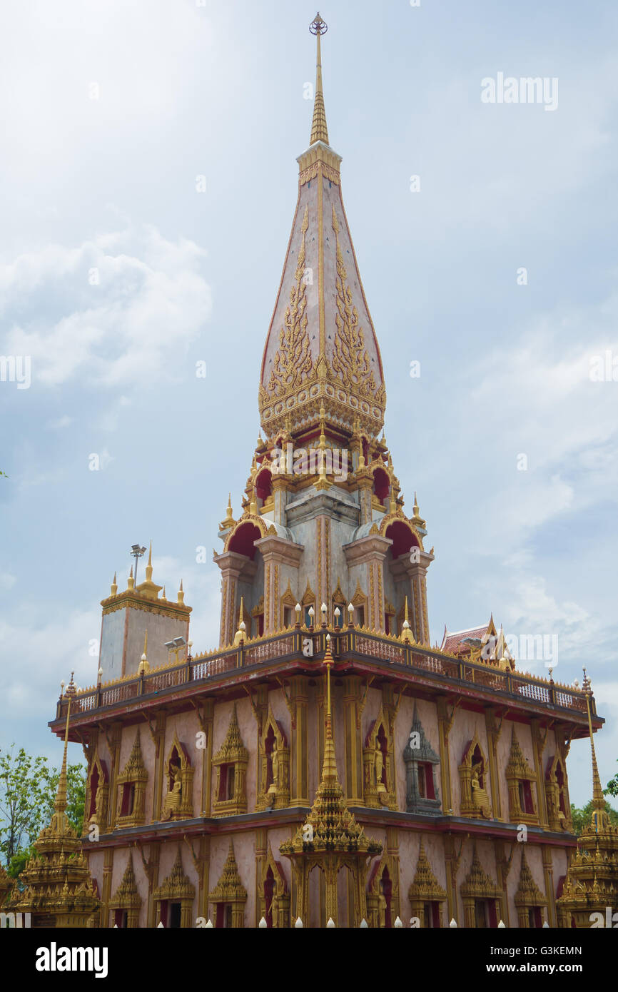 Dans le sanctuaire du Temple de Chalong, Phuket Thaïlande Asie Banque D'Images