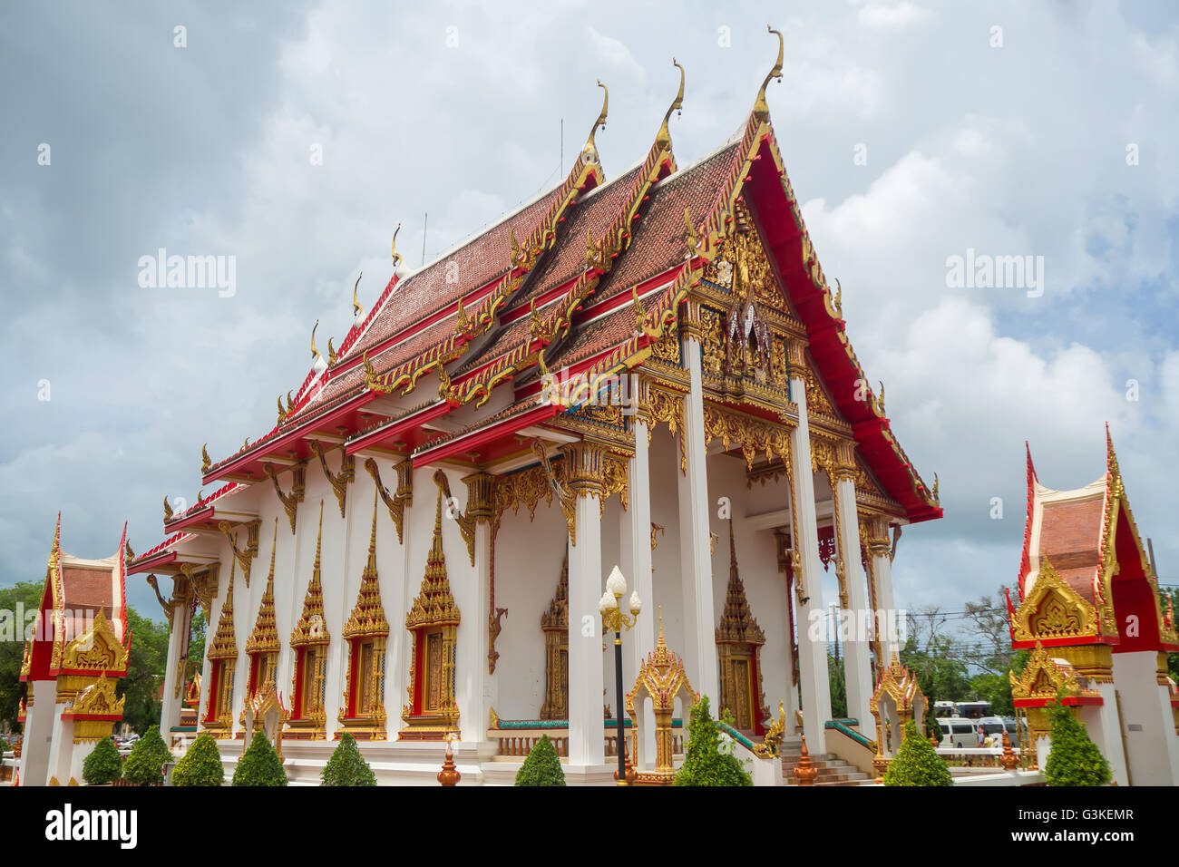 Dans le sanctuaire du Temple de Chalong, Phuket Thaïlande Asie Banque D'Images