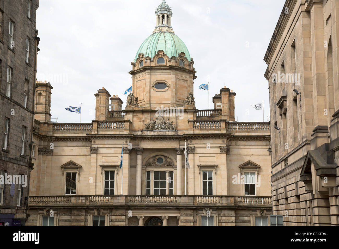 Ancien siège de la Banque d'Écosse ; Édimbourg Banque D'Images