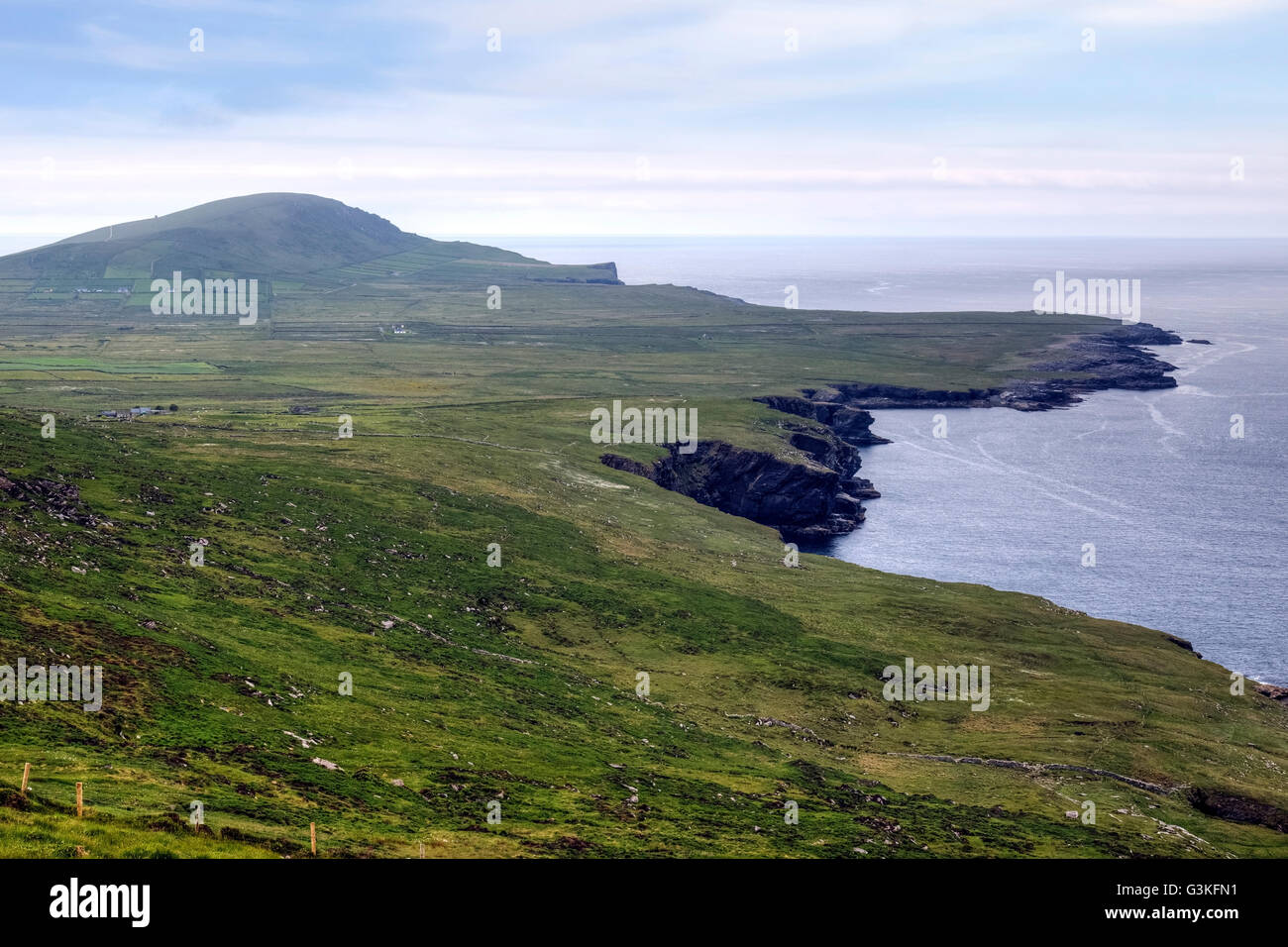 L'île de Valentia, Bray Head, Iveragh, Skellig Ring, Kerry, Irlande, Europe Banque D'Images