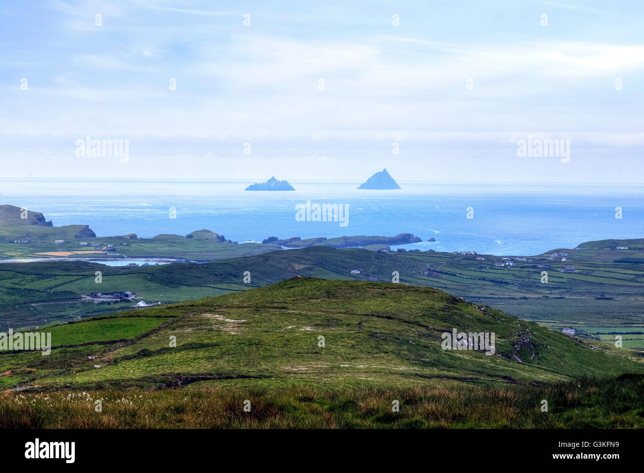 L'île de Valentia, Iveragh, Skellig Ring, Kerry, Irlande, Europe Banque D'Images